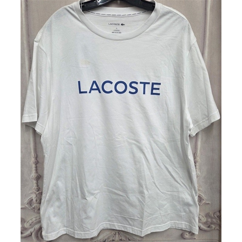 NWT Lacoste XL Print Alligator Striped Cotton Pajama Bottom & T Shirt Top 131227